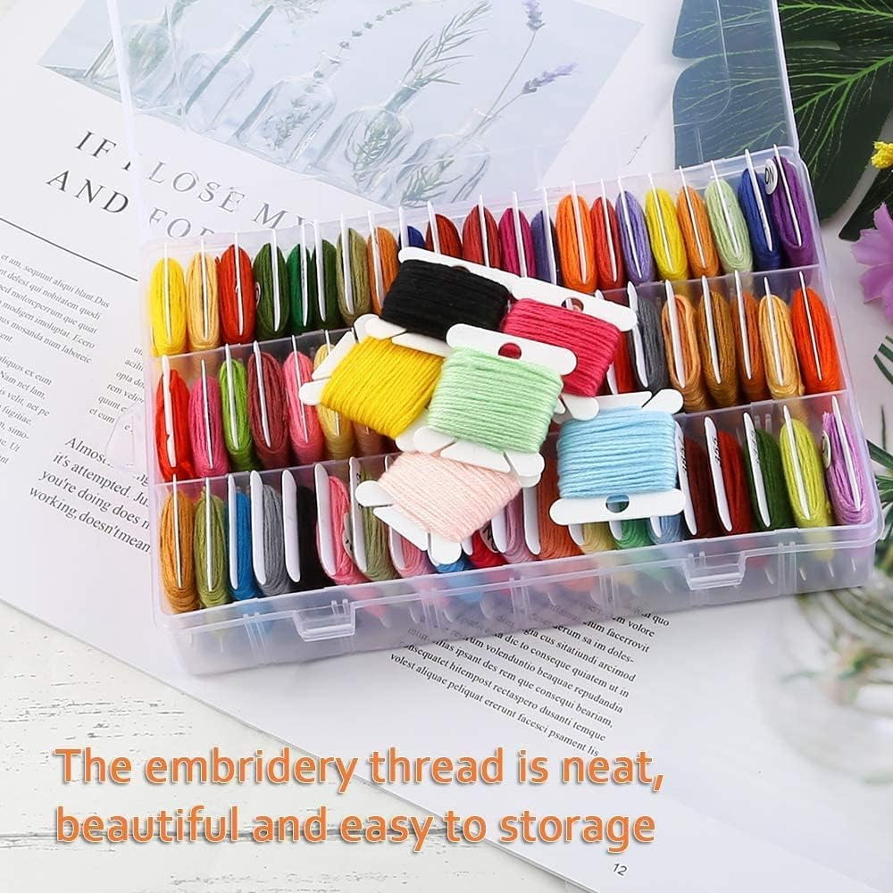 Rongsi Embroidery Floss Organizer Set, Cross Stitch Thread Storage Box