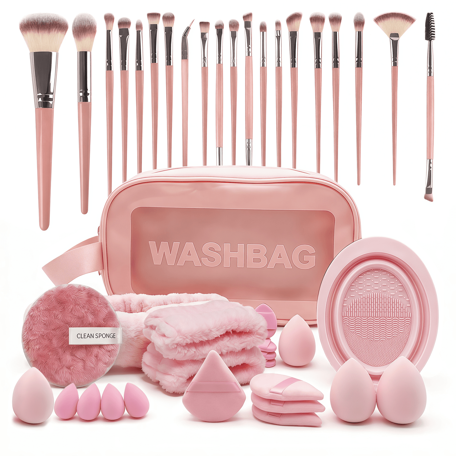42Pcs Professional Makeup Brush Set, All-in-One Makeup Kit with Sponge