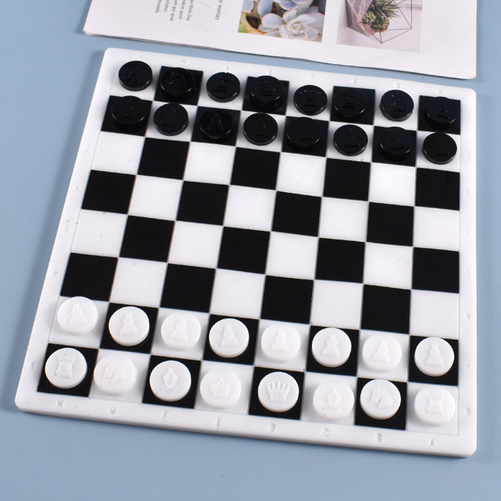 Crystal Epoxy Resin Mold Board Game International Chess Casting Silico