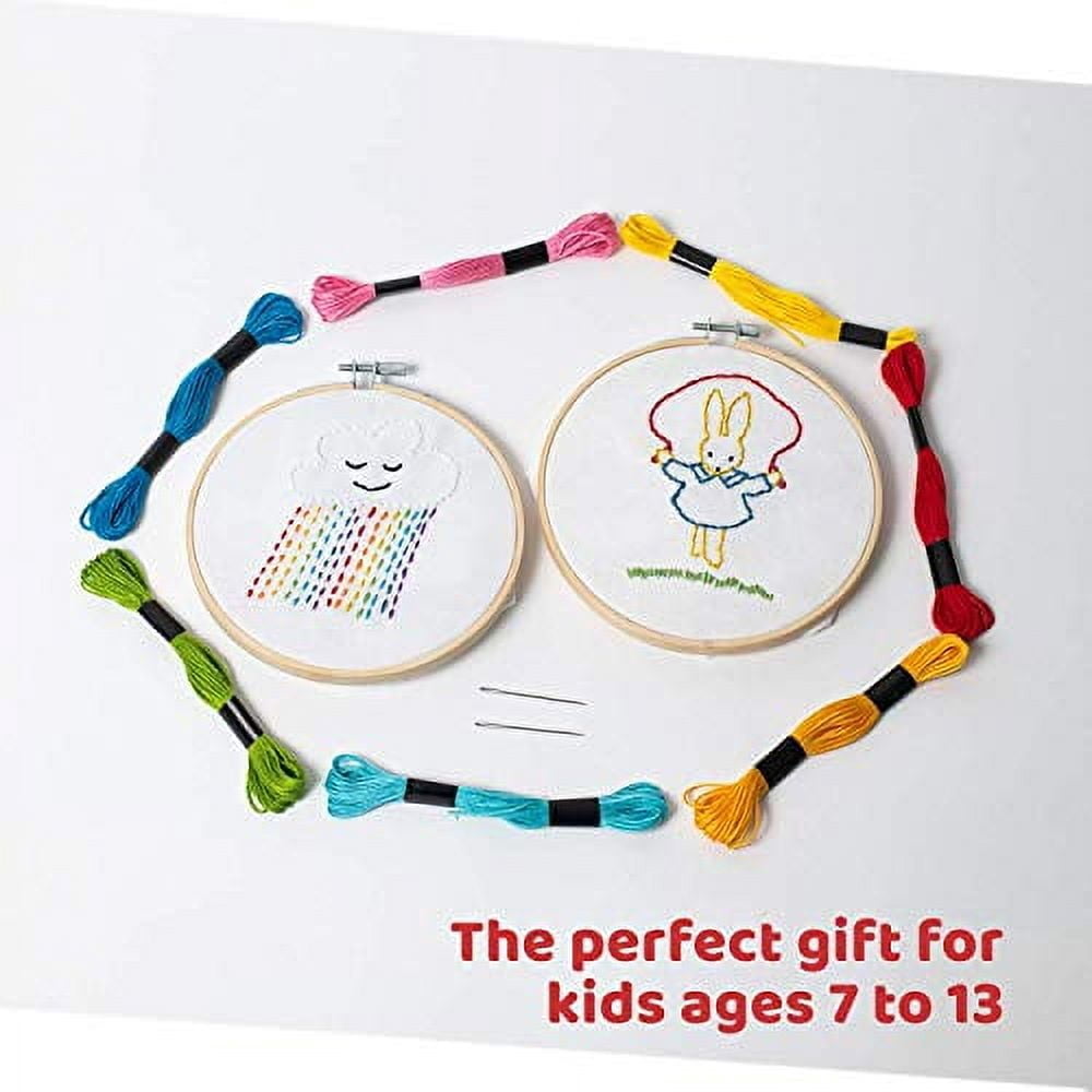 CraftLab Kids Embroidery Kit for Beginners, Kids Craft Starter Kit Gif