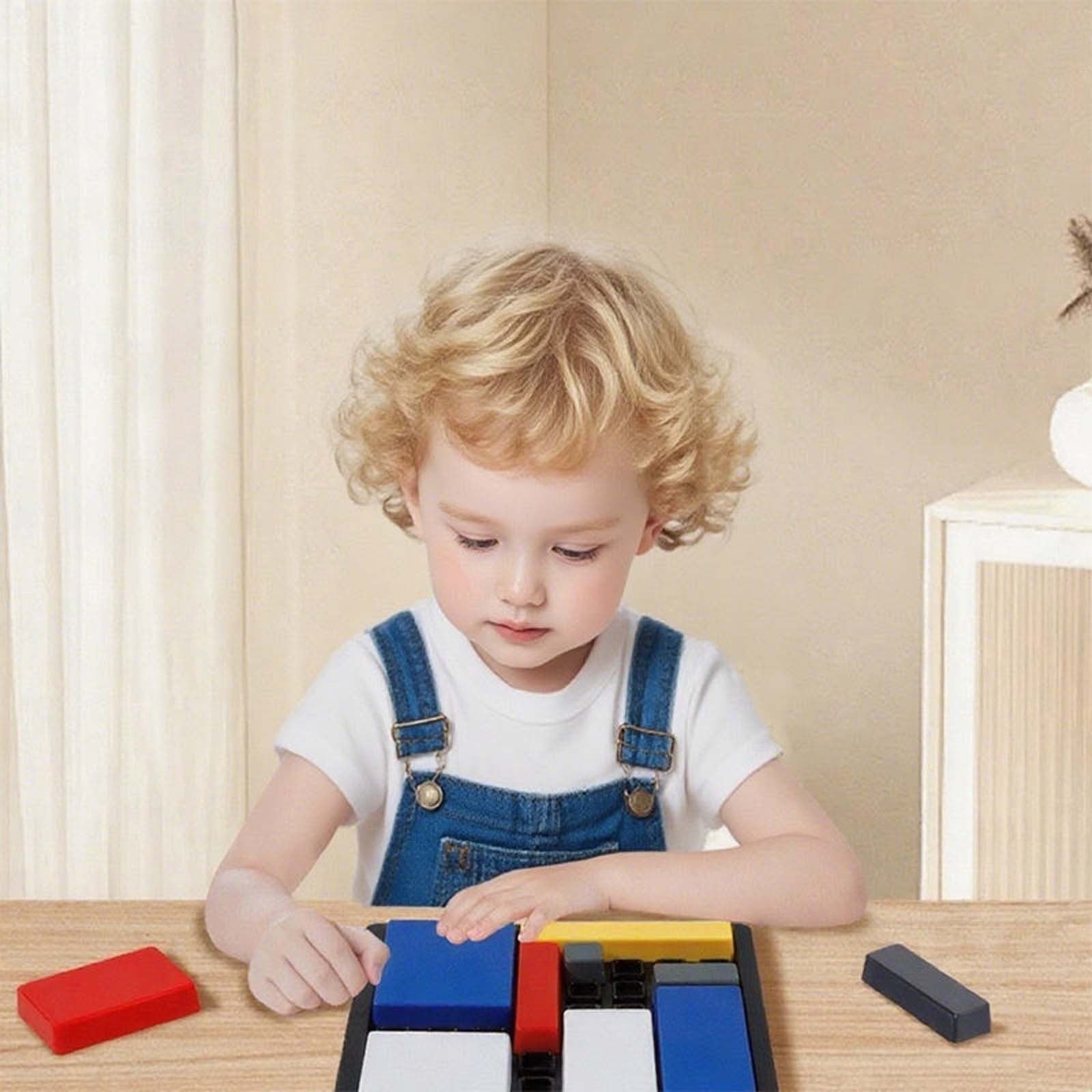 Coollooc Geometric Block Jigsaw Puzzle Game, Puzzle Blocks Tangram Bra