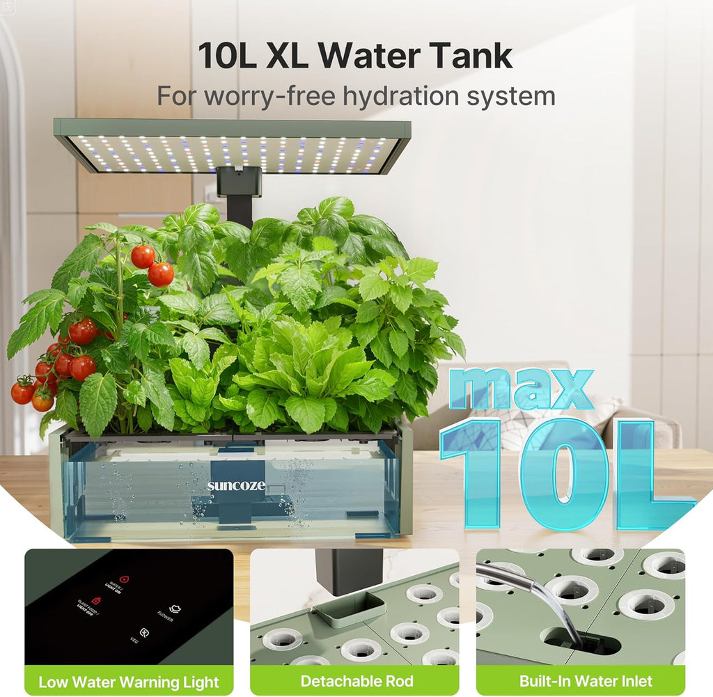 SUNCOZE Hydroponics Growing System Kit, 20 Pods Indoor Herb Garden wit