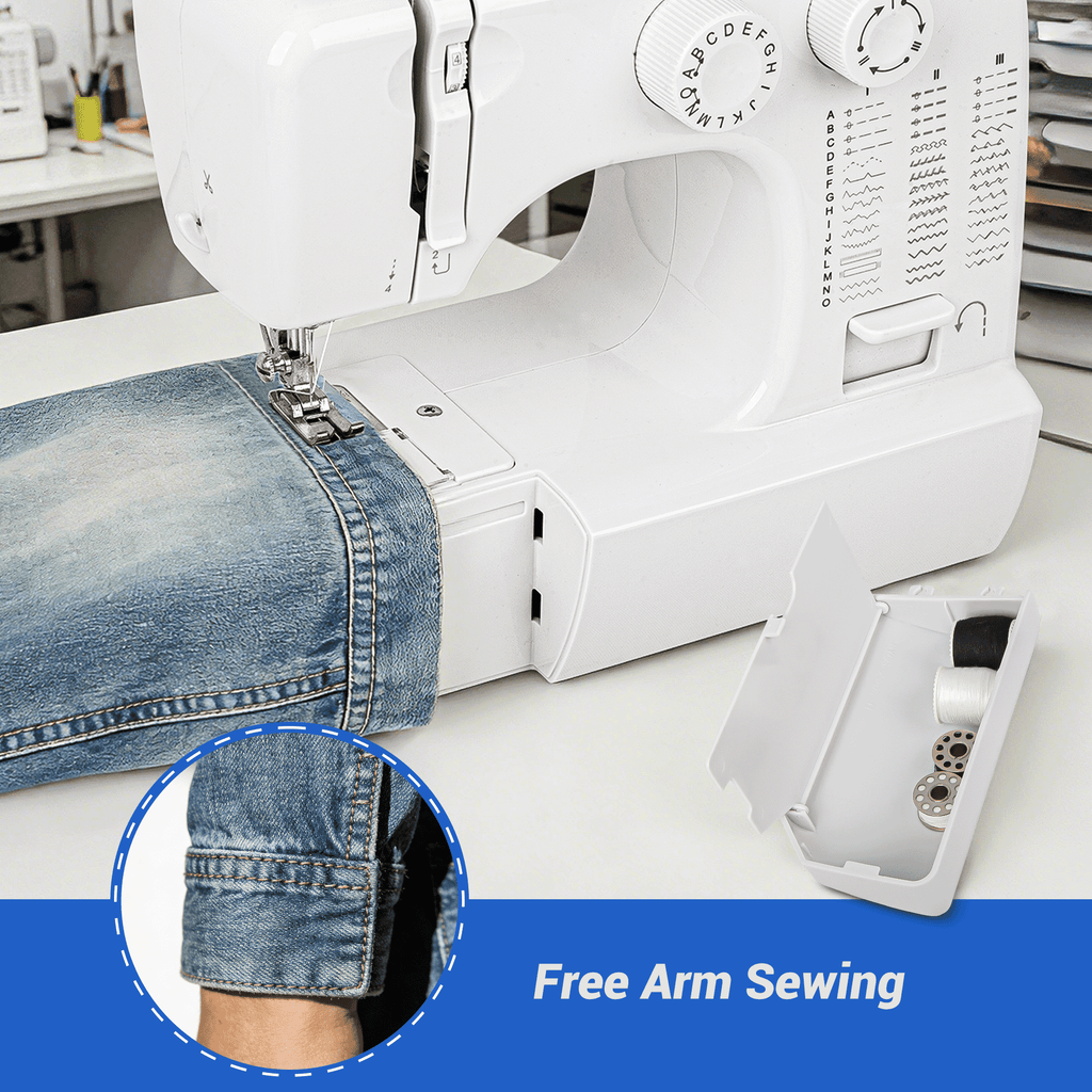 BCOOSS Sewing Machine for Beginner Portable Sewing Machine With 45 Sti