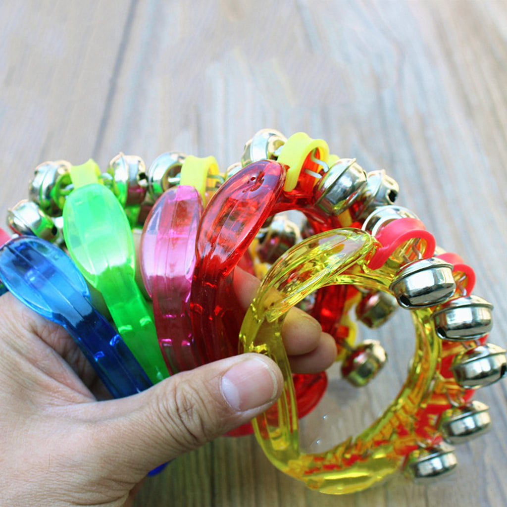 SDJMa Multicolor Handle Wooden Bells 5 Jingle Bells Baby Kids Children