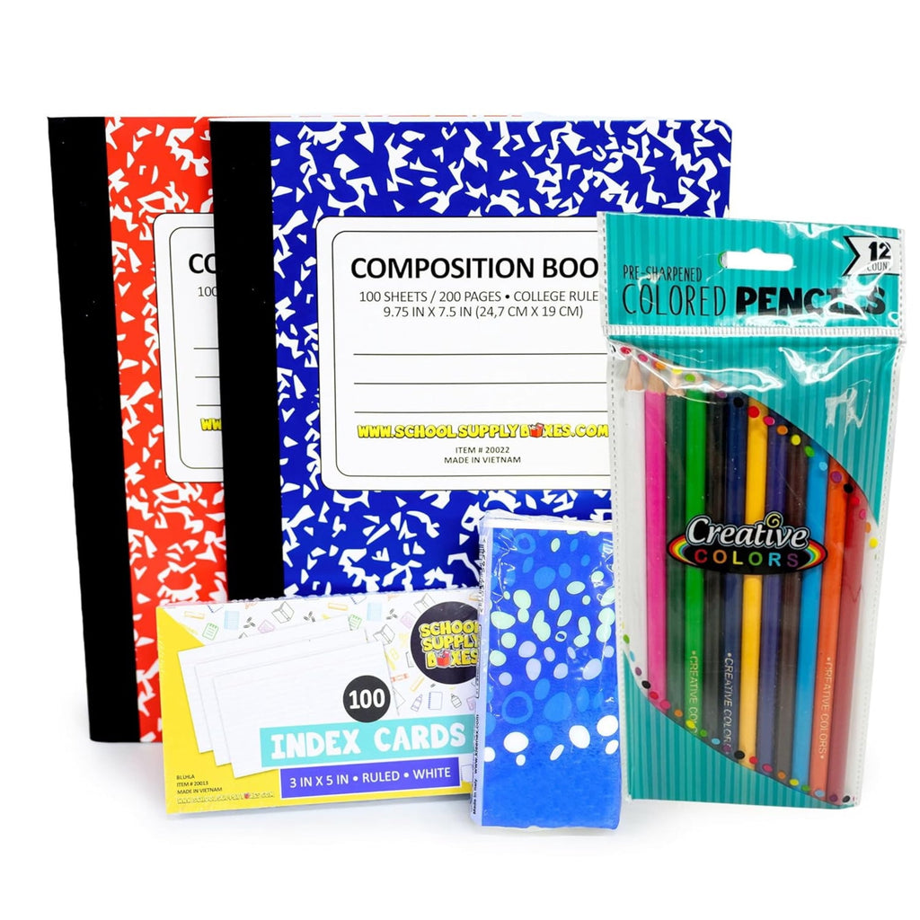School Supply Boxes | Secondary School Bundle (50 Piece) | House Brand
