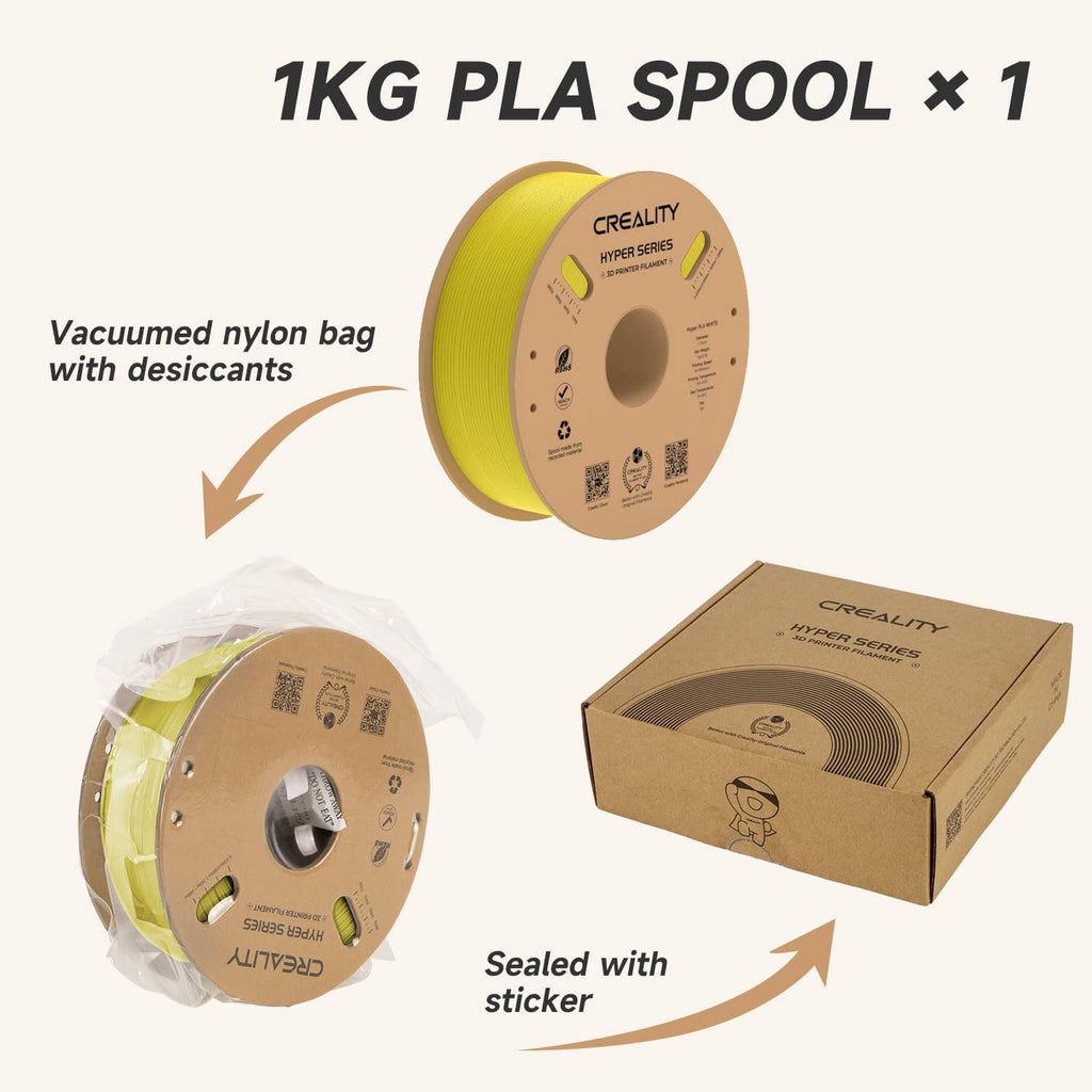 Creality Hyper PLA 3D Printer Filament 600mm/s High-Speed +/-0.03mm Fo