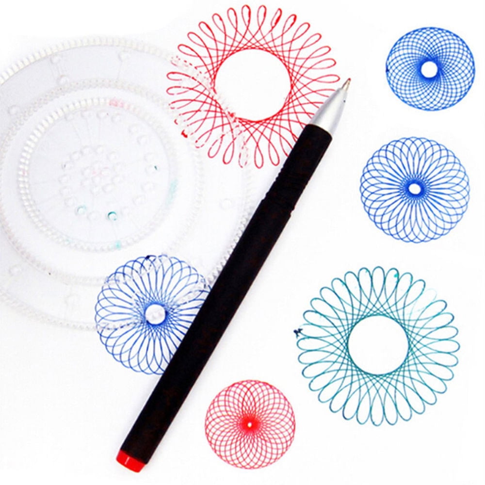 EIMELI 27 Pcs Spirograph Deluxe Design Set Creative Drawing Spirograph