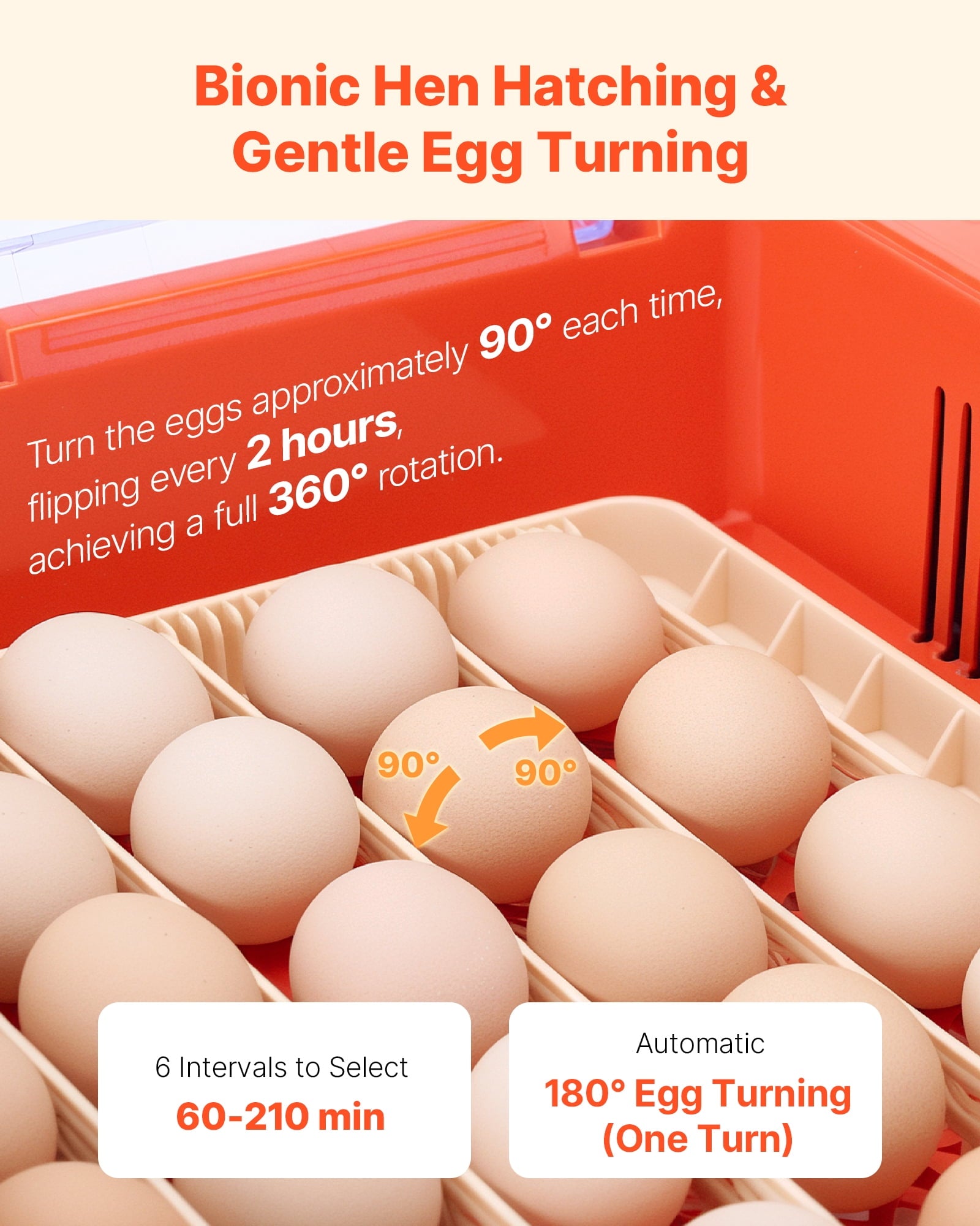 VEVOR 36 Egg Incubator, Automatic Egg Turner with LED Candler & Water