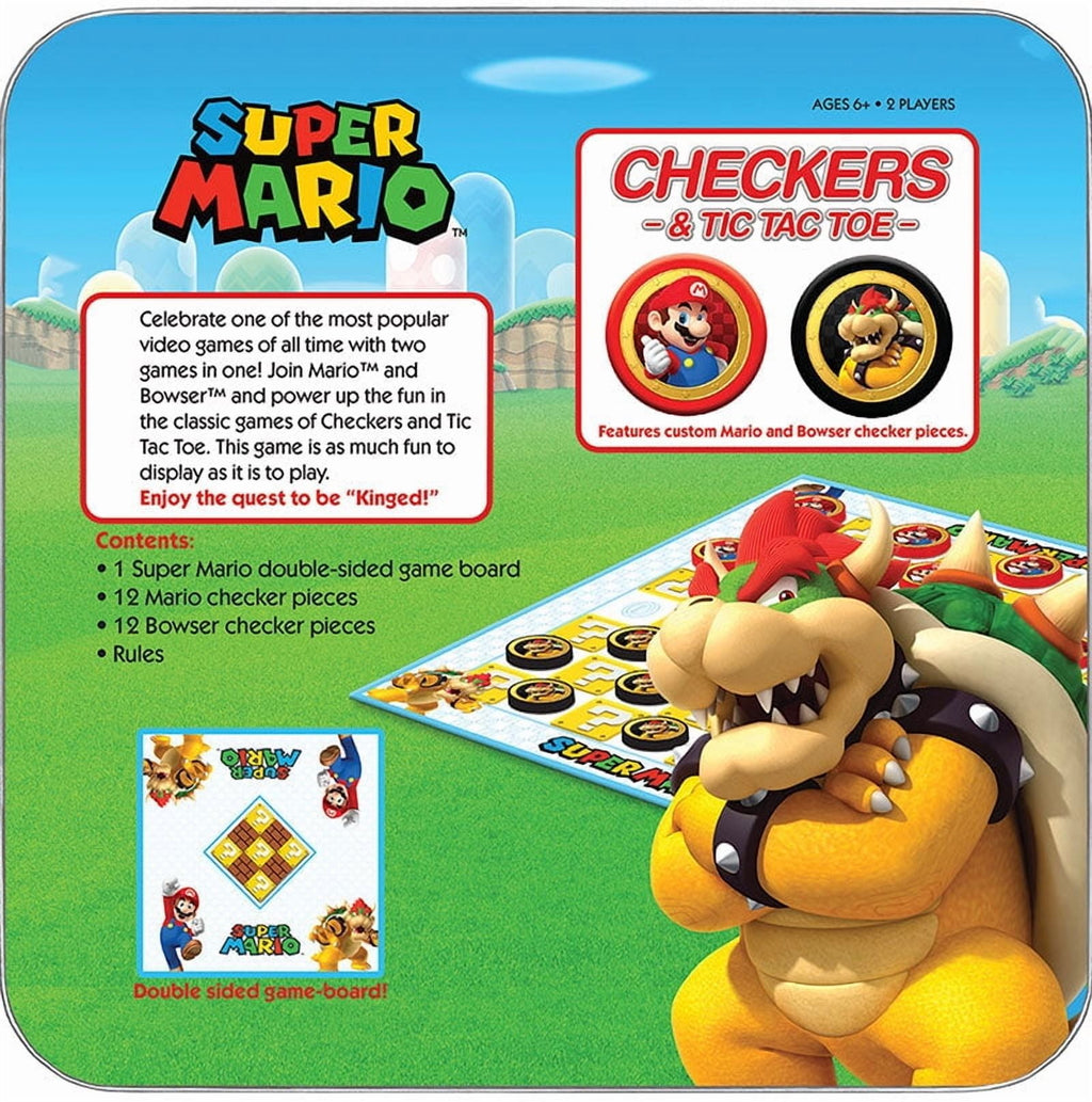 Super Mario™ vs Bowser Checkers & Tic Tac Toe Board Game, by Usaopol