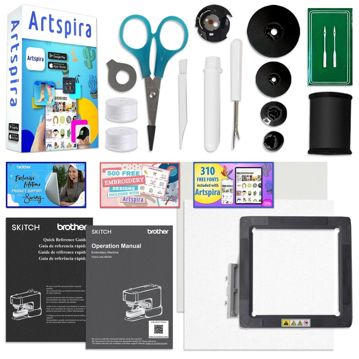 Brother Skitch PP1 4" x 4" Embroidery Machine with Artspira Studio
