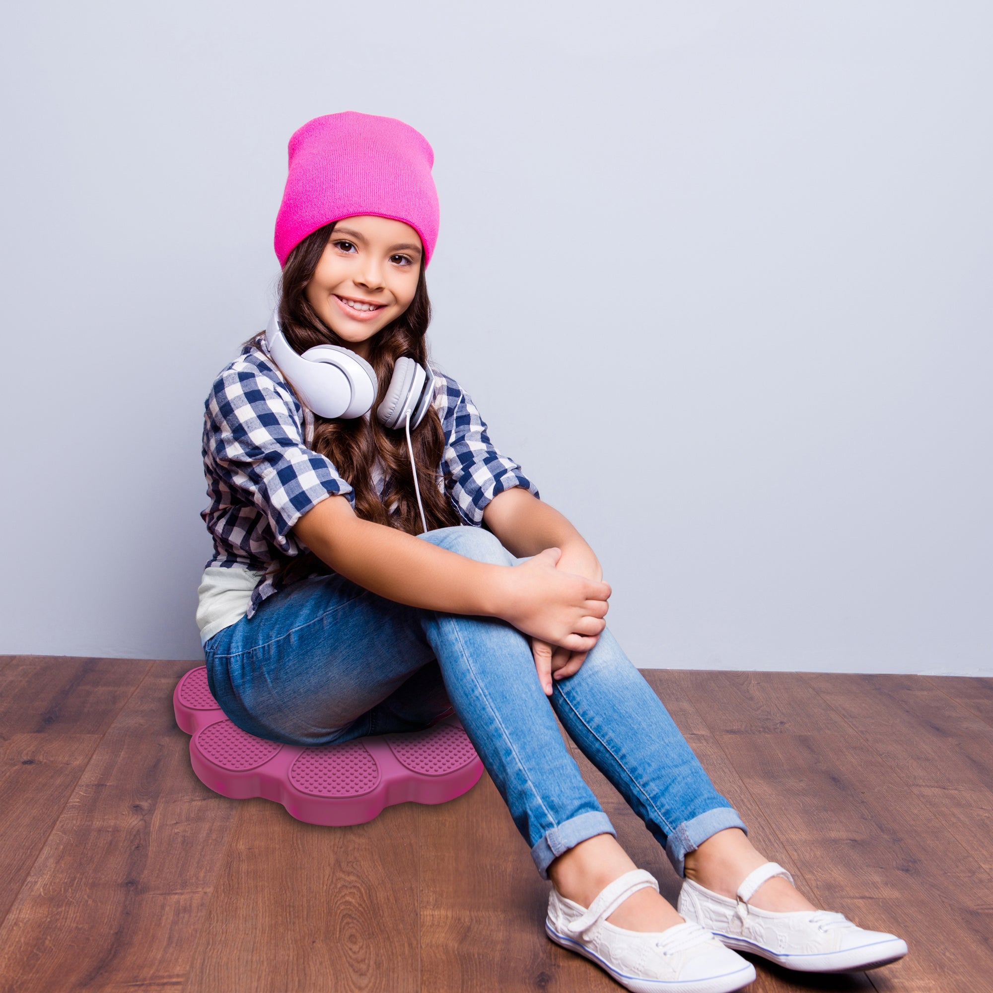 Wiggle Seat Sensory Cushion - rose, flower