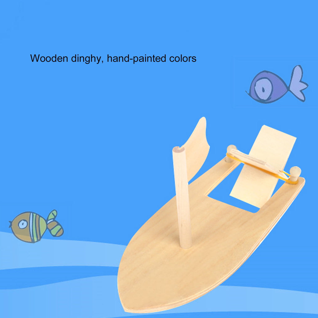 Hevirgo Boat Toy Colorful Educational Motivational Wooden Sailboat Toy