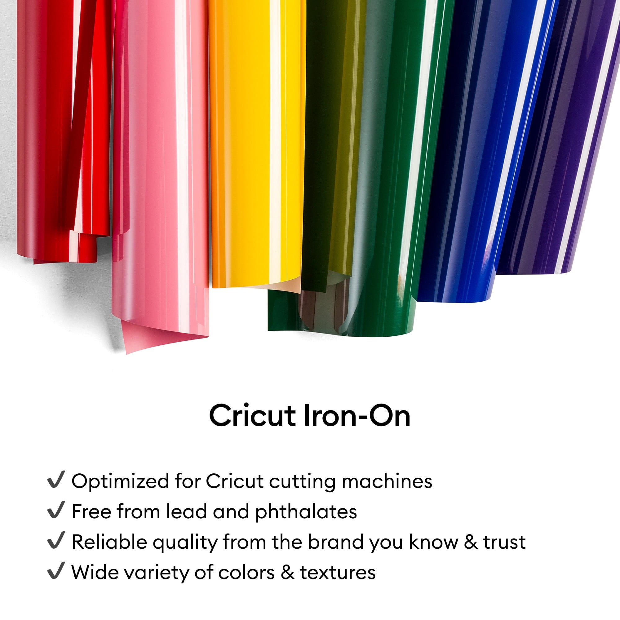 Cricut 12x24 Inch Iron-On Vinyl Roll, Black, 2 Feet