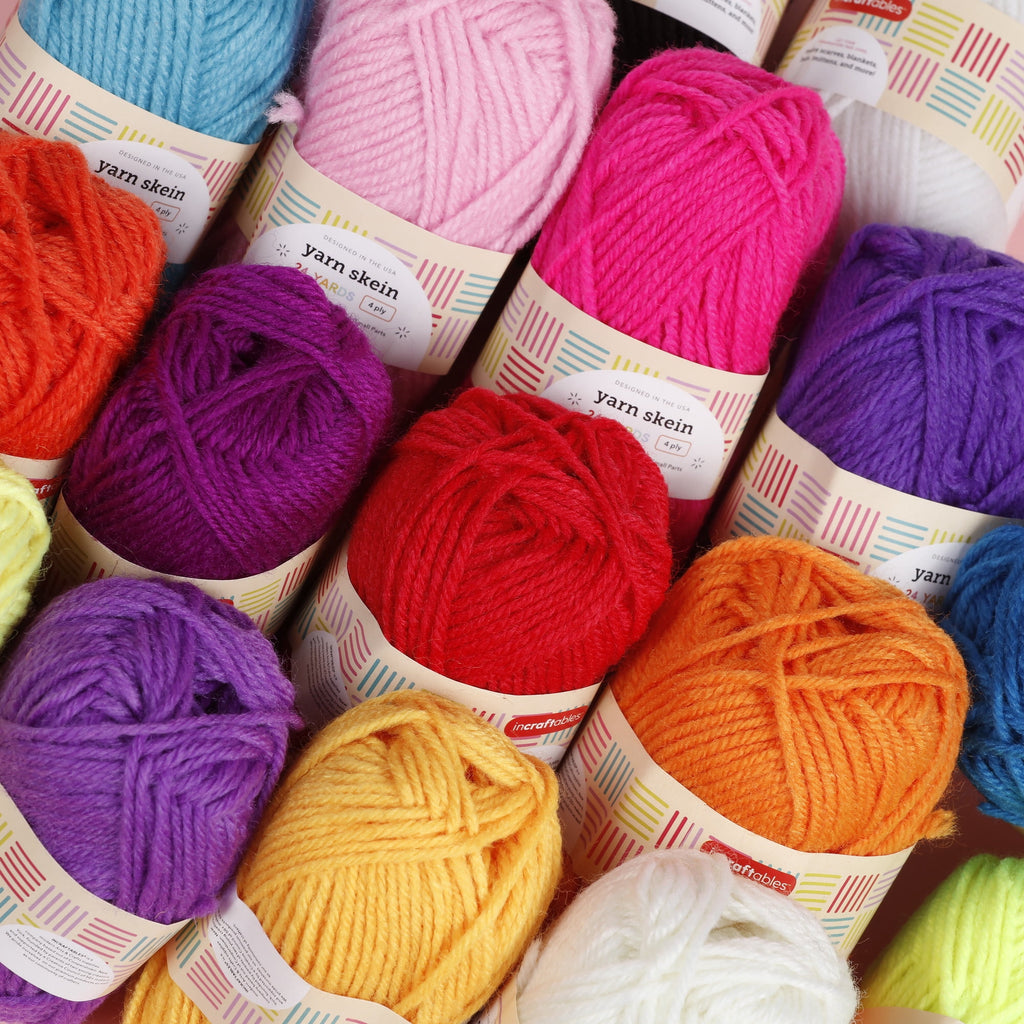 Incraftables 24 Color Yarn Set – Acrylic Yarn Set for Crocheting, Kn