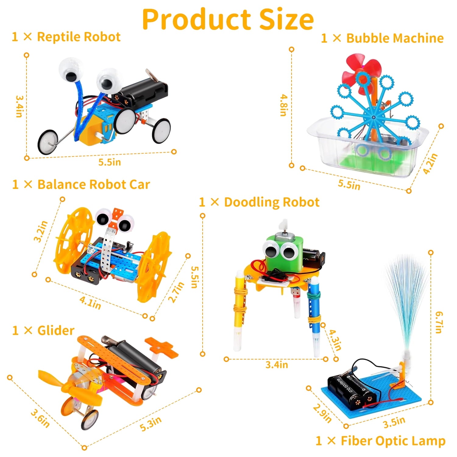 STEM Robotics Science Kit, Electronic Motor Robot Craft for Kids Age 8