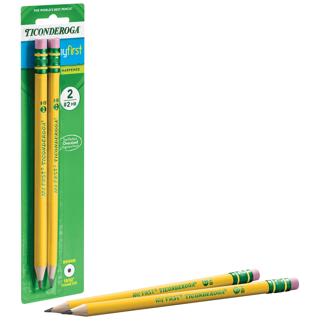 Dixon Ticonderoga Number 2 My First Beginner Pencil, Jumbo, Yellow Bar