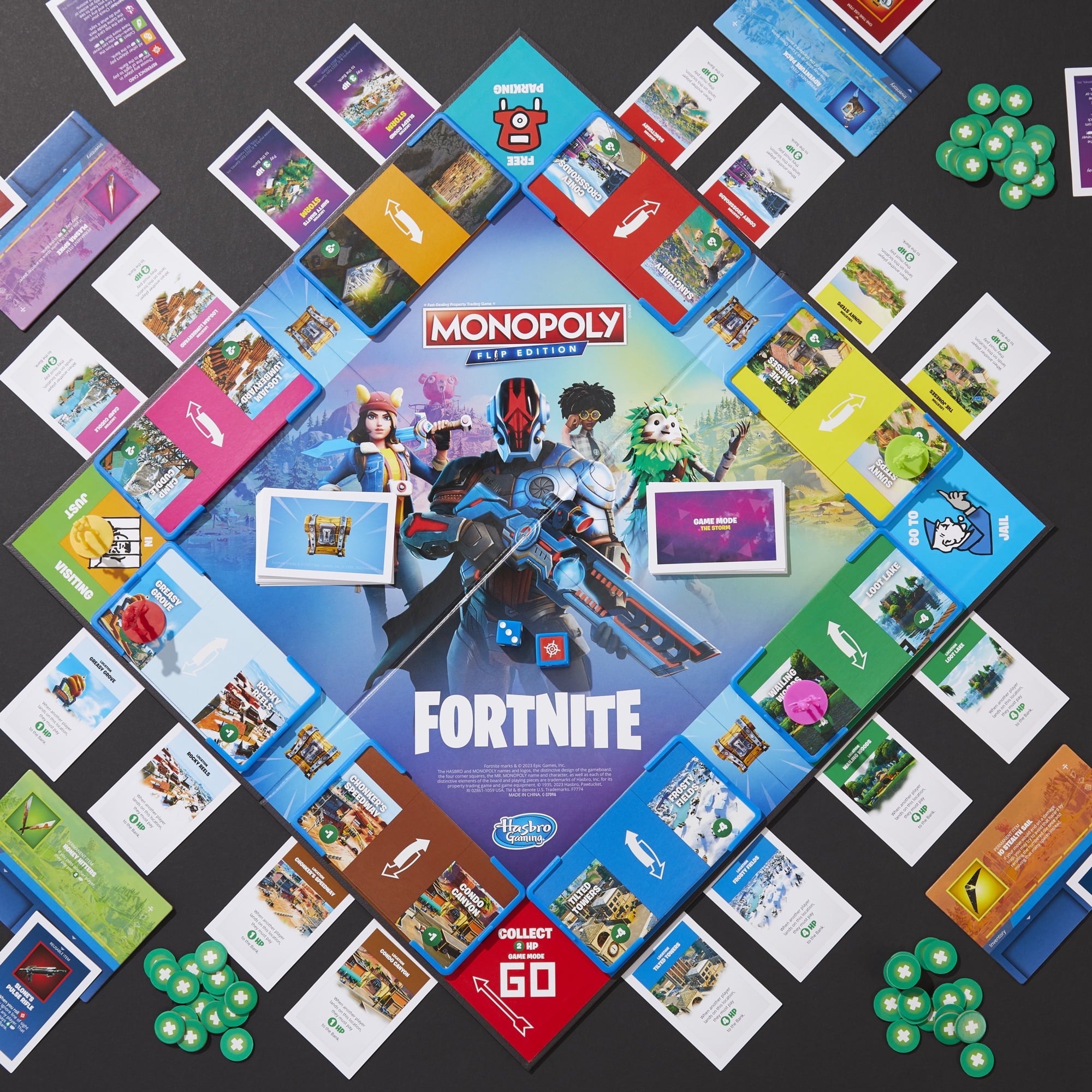 Monopoly Flip Edition: Fortnite Board Game, Monopoly Game Inspired by
