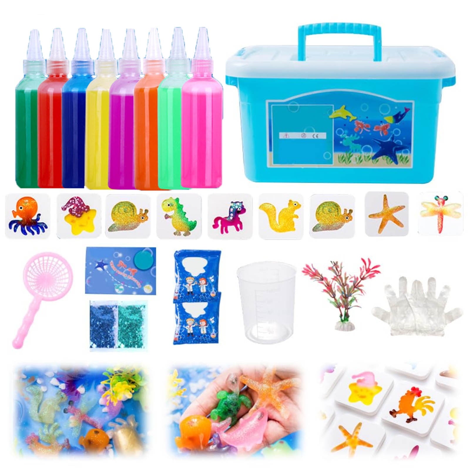 5/6/7 Bottles Hydrogel Home DIY Kits, ZzCityTK Animal Molds Craft Set