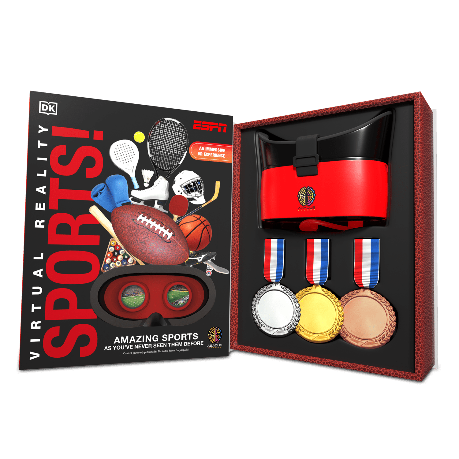 Virtual Reality ESPN! with DK Book by Abacus Brands | VR Goggles Inclu