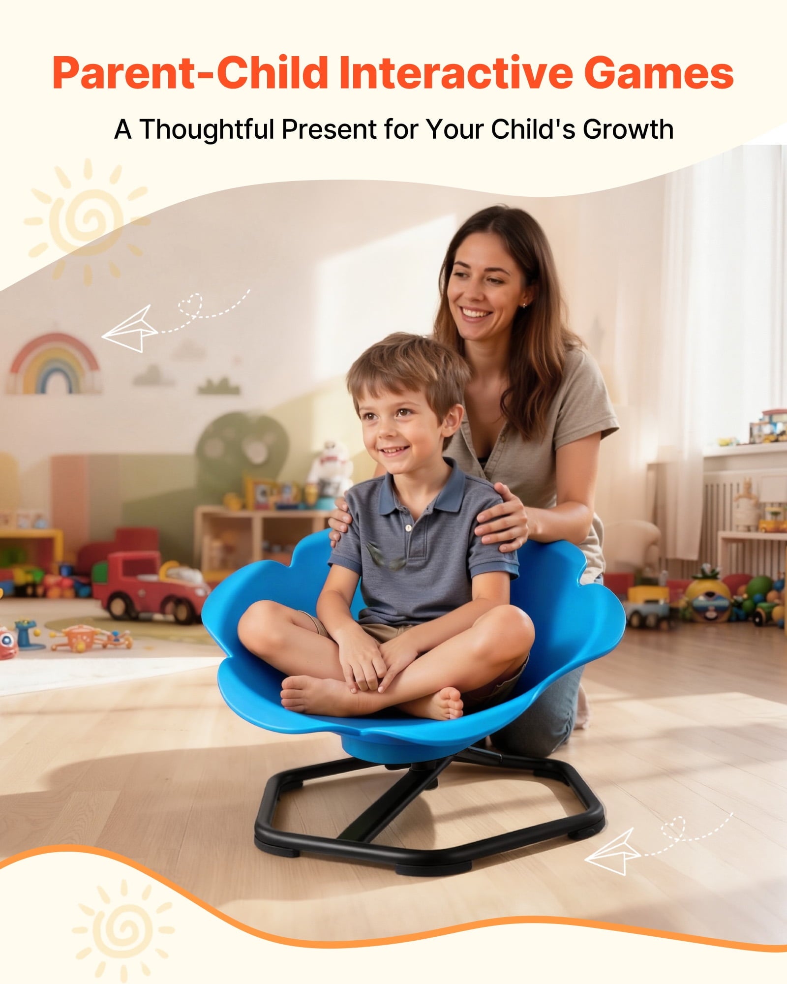 Swivel Chair - blue, 220 lbs Capacity