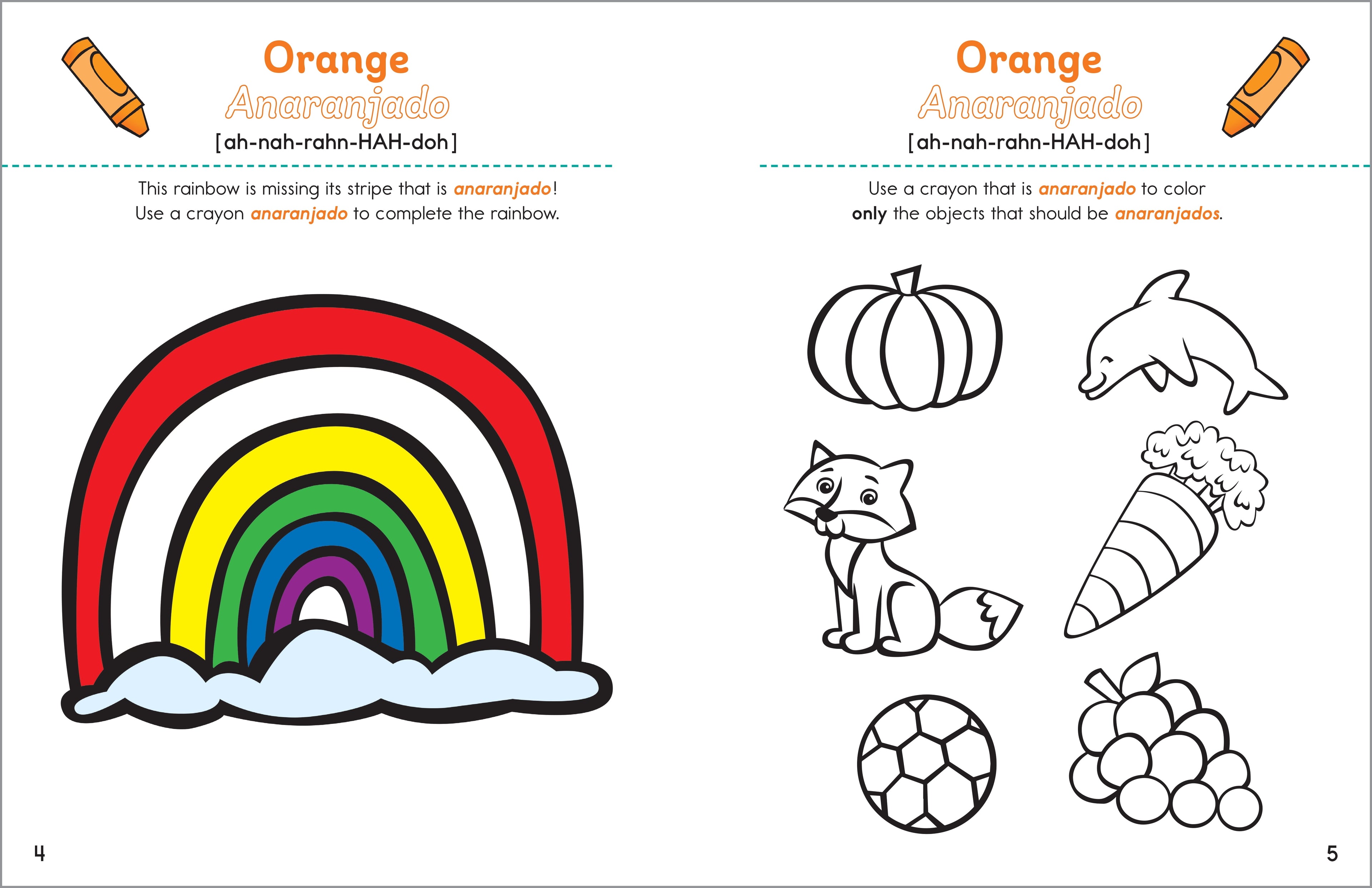 Spanish Workbook for Kids: Learn Spanish Words for Colors, Shapes, and