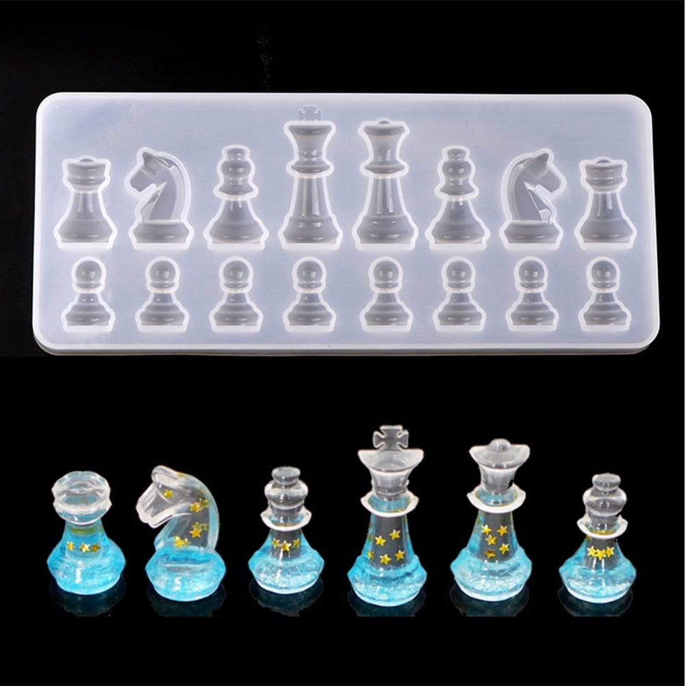Clispeed Chess Resin Mold Silicone Transparent 1Pack