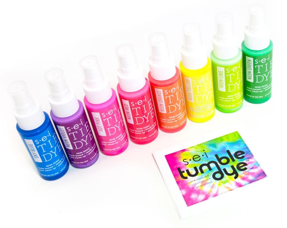 Sei Tie Dye Kit Natural Fade, 8 Color Earth Tone Fabric Dye Spray Set