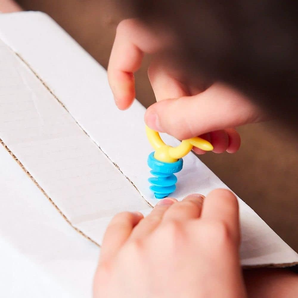 Makedo Scru 180 | Reusable Cardboard Screws Refill, Connects Up to 3 Layers