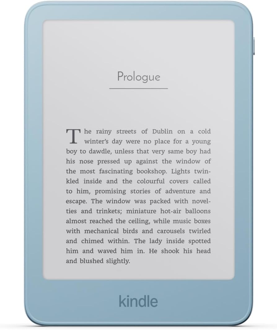 Amazon Kindle 32GB (all-new), Thinner, new aluminum design, 6" display, Without Lockscreen Ads, Alpine Sky Aluminum