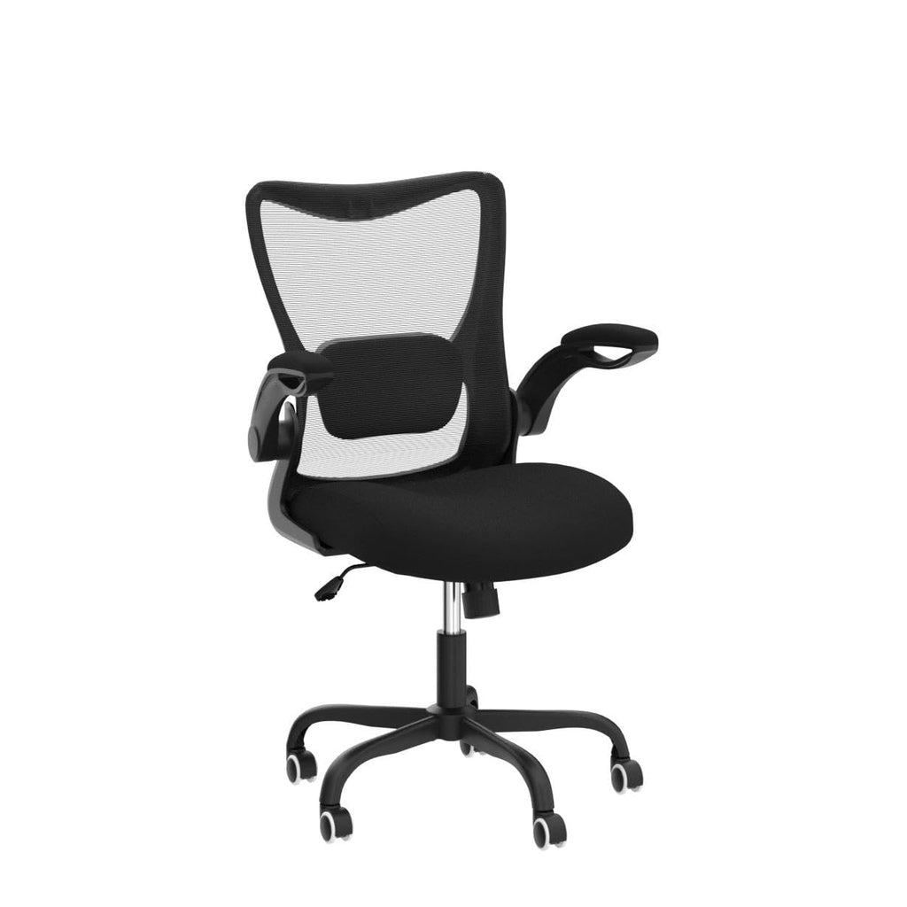 MUXX.STIL Office Chair, Ergonomic Desk Chair with Adjustable Lumbar Support and Flip up Armrest, Breathable Mesh Computer Chair for Home Office, Khaki