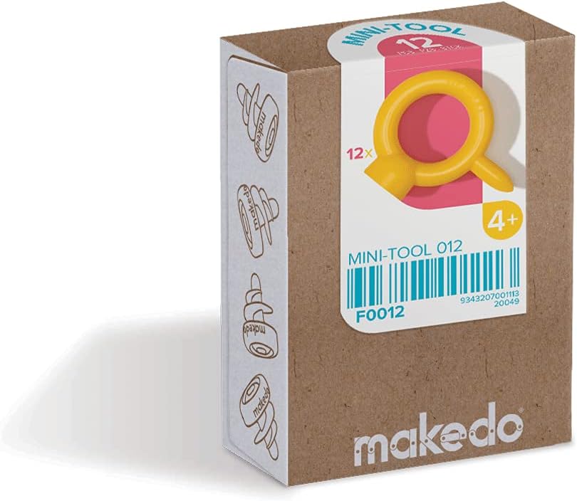 Makedo Mini-Tool 012 | Mini Screwdriver Tools, 12 Pieces, Age 4+