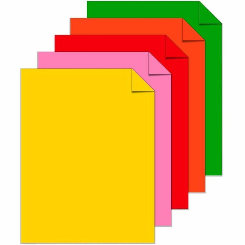 Astrobrights® Color Card Stock, Happy Assortment, Letter (8.5" x 11"), 65 Lb, Pack Of 250