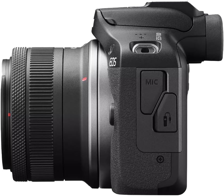 Canon EOS R100 Mirrorless Camera Body with RF-S 18-45mm F4.5-6.3 is STM Lens 6052C012 Bundle with Deco Gear Photography Bag + Microphone + Monopod + Software & Accessories Kit