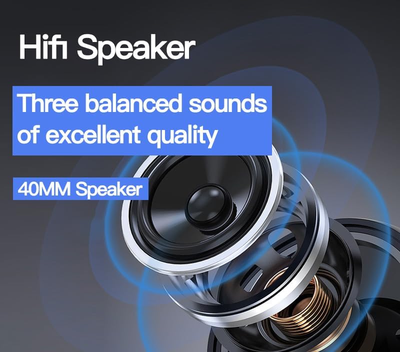 Upgraded Hybrid Active Headphones with Transparent Modes Playtime Wireless Bluetooth with Mic, Deep Bass Soft-Earpads Fast Charging-Purple