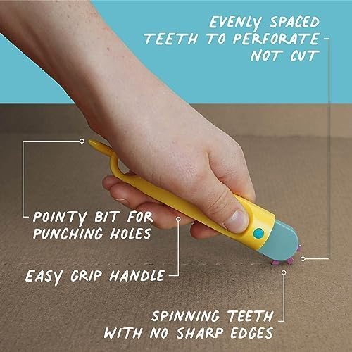 Makedo Discover | Safe Cardboard Construction Tool Kit for Kids, 126 Pieces