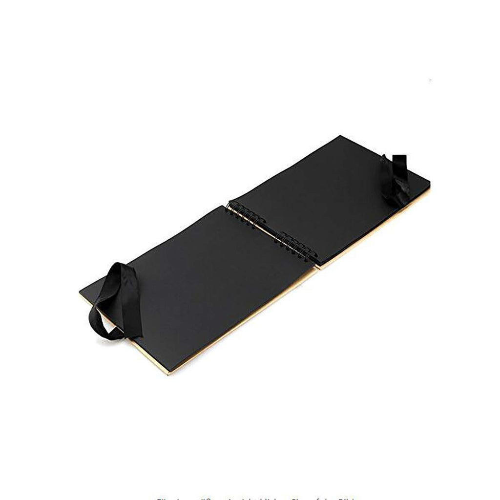 Gotideal 80 Pages Scrapbook Album with 10 Metallic Markers, Black