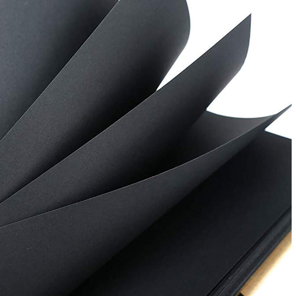 Gotideal 80 Pages Scrapbook Album with 10 Metallic Markers, Black