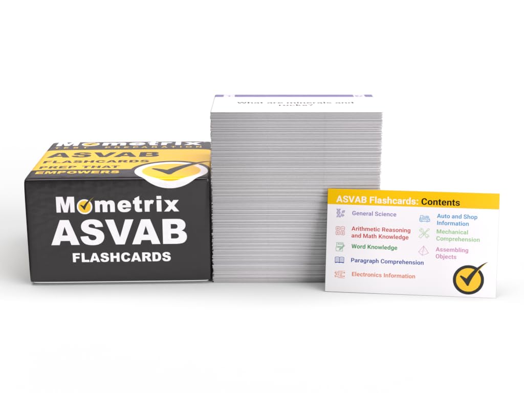 Mometrix: ASVAB Study Cards 2026–2027 — Full Color Test Prep Flash Cards (Ages 16+)