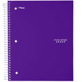 Five Star Spiral Notebook + Study App, 5 Subject, Wide Ruled 8" x 10.5" Paper, 200 Sheets, Fights Ink Bleed, Water Resistant Cover, Amethyst Purple (38739)