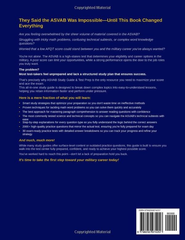 Optimal Prep Publishing: ASVAB Study Guide & Test Prep 2-in-1 (Grades 11–12 / Ages 16+)