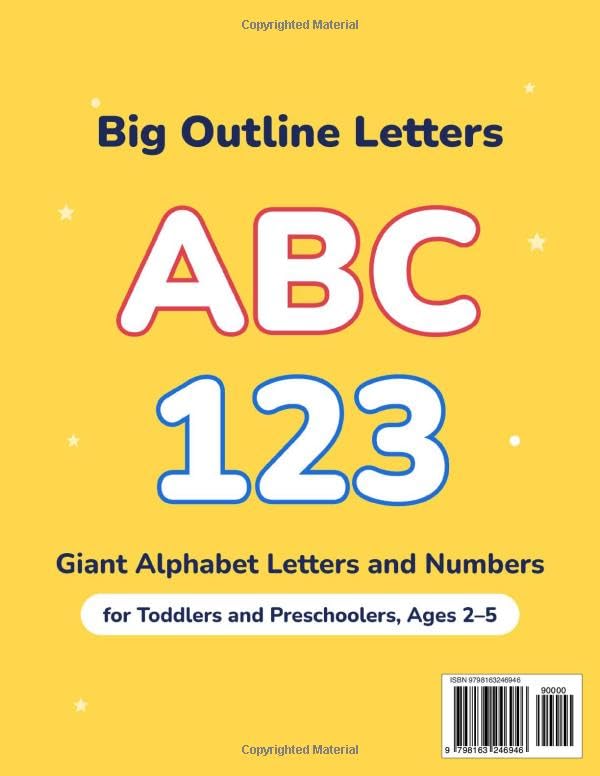 Sublime Joy: Letters & Numbers Coloring Workbook (Ages 2–5)