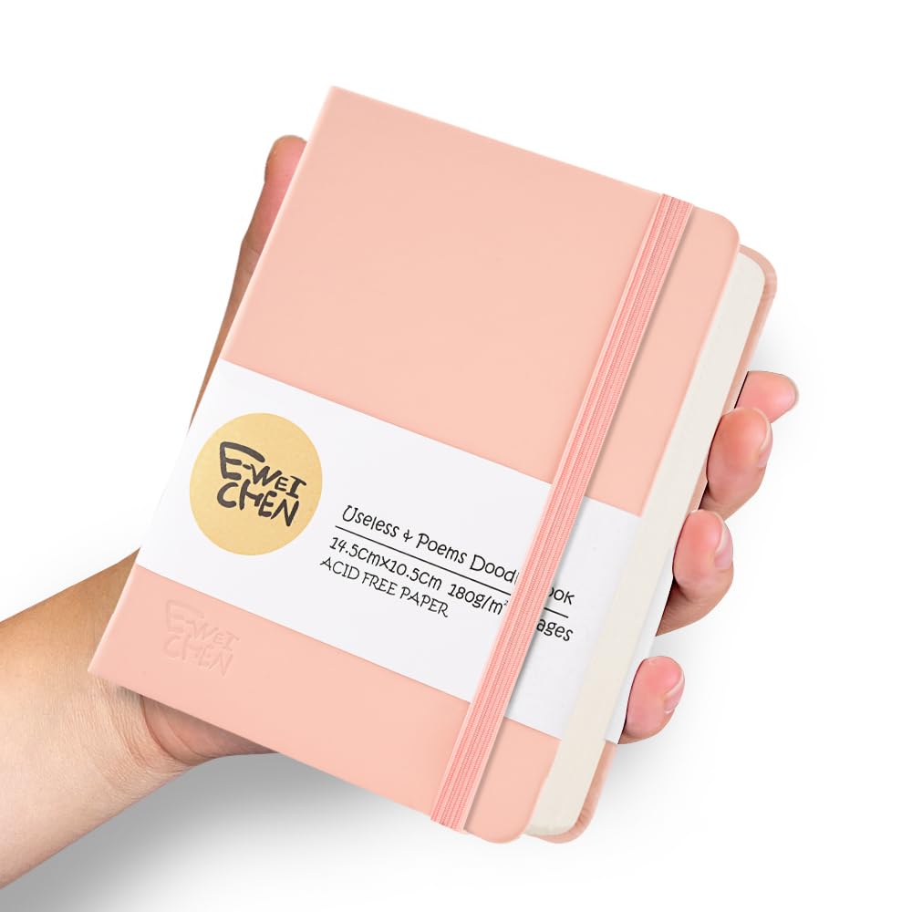 E-WEICHEN Hardcover Art Sketchbook – 100 Pages, 80 GSM Acid-Free Paper | PU Leather & Cloth Cover Options