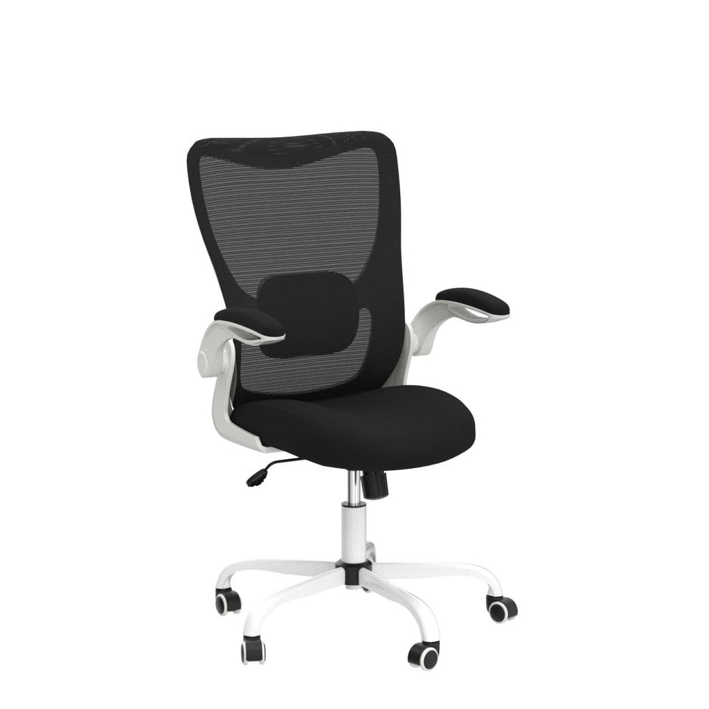 MUXX.STIL Office Chair, Ergonomic Desk Chair with Adjustable Lumbar Support and Flip up Armrest, Breathable Mesh Computer Chair for Home Office, Khaki