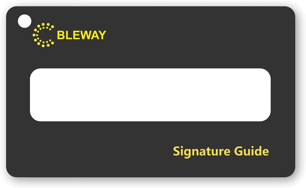 Signature Guide Card for Visually Impaired