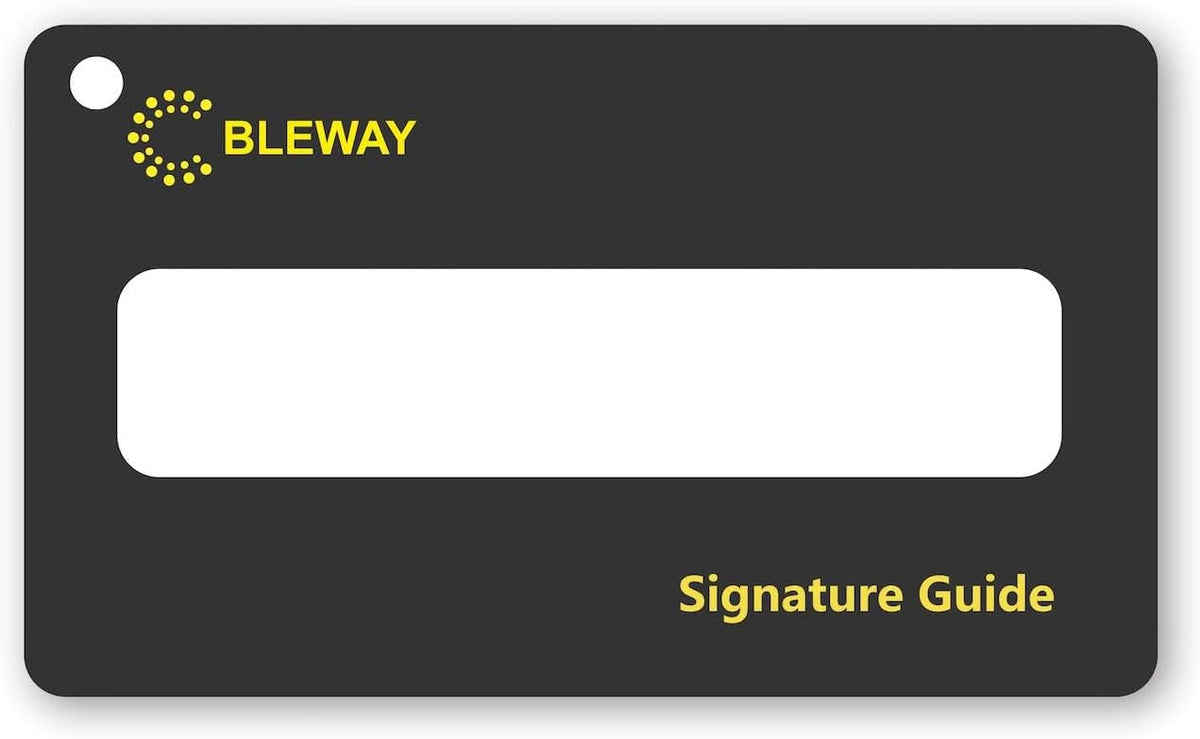 Signature Guide Card for Visually Impaired