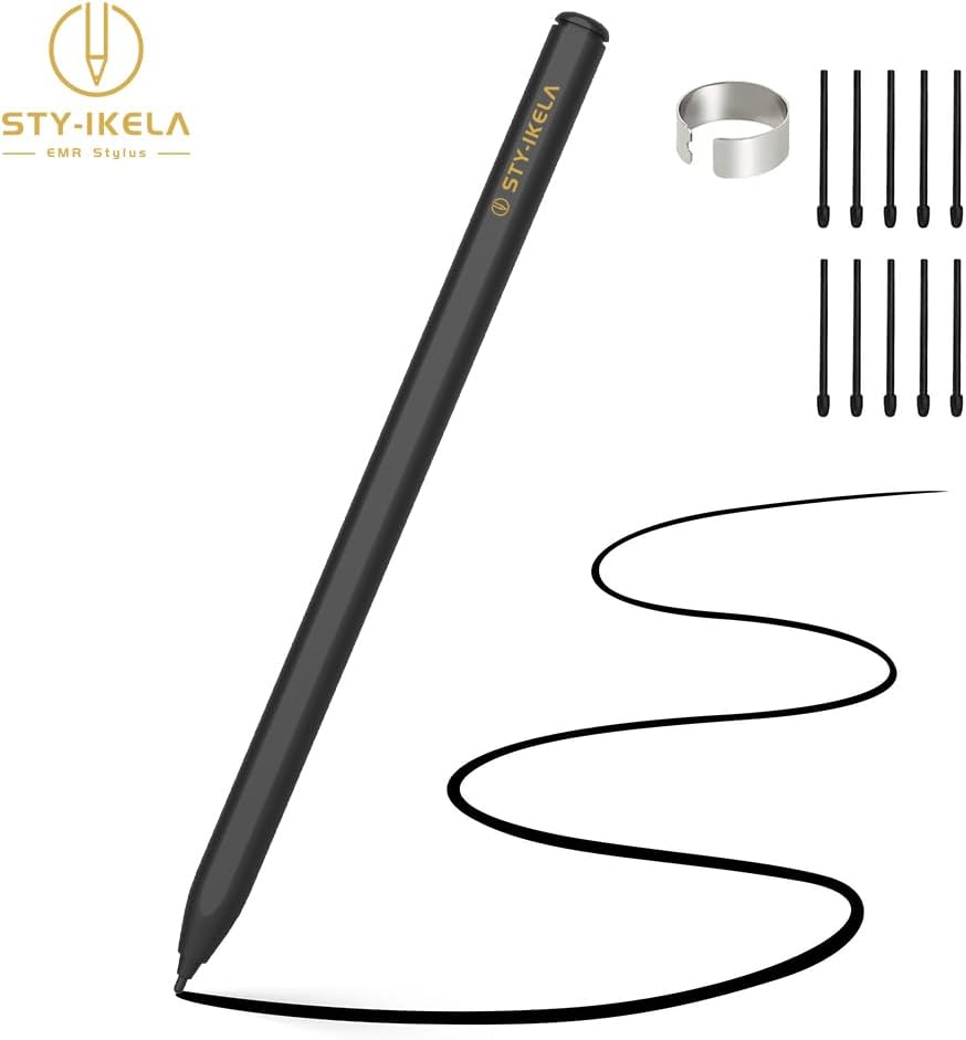 Magnetic EMR Stylus Pen for Remarkable 2 & 1, Kindle Scribe, BOOX and Samsung Galaxy Tab, Digital Pen with Eraser, 4096 Pressure Levels, Palm Rejection, Tilt Support, 10 Replacement Tips