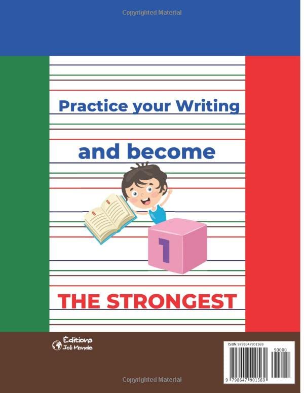 Éditions Joli Monde: Colored-Lined Handwriting & Drawing Notebook (40 Pages)