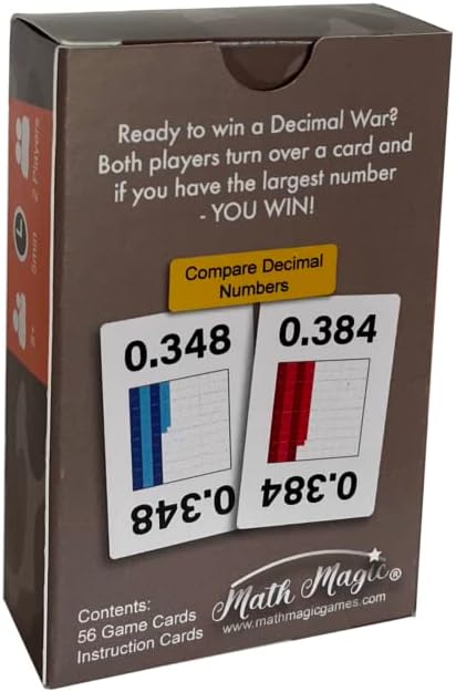 Math Magic: Decimal War — Read & Compare Decimal Numbers Card Game (Ages 8+)