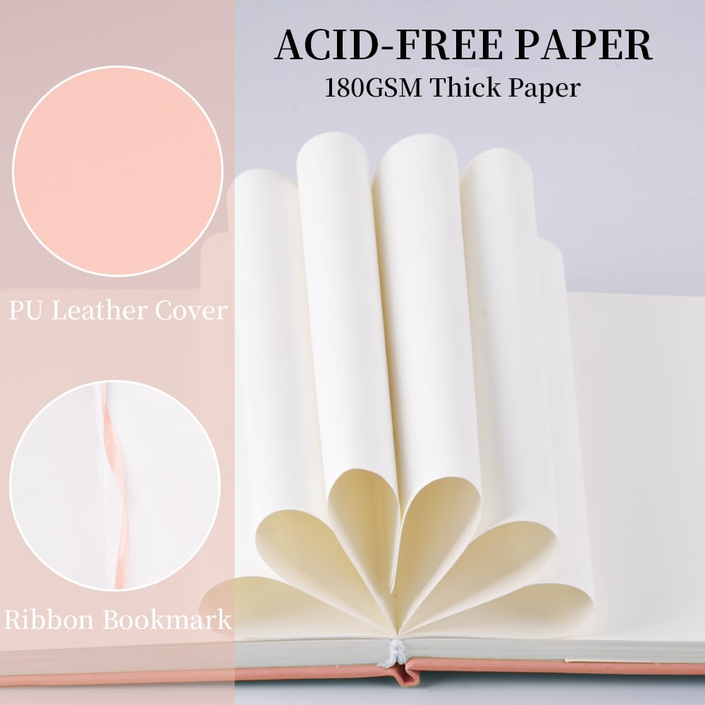 E-WEICHEN Hardcover Art Sketchbook – 100 Pages, 80 GSM Acid-Free Paper | PU Leather & Cloth Cover Options