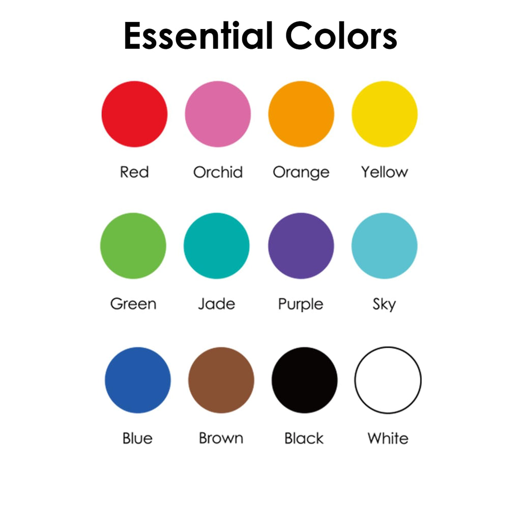 Grabie Acrylic Gel Pens Coloring Kit with Book, Pack of 12 Ocean Colors